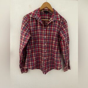 Brooks Brothers Red and Green Plaid Casual Shirt